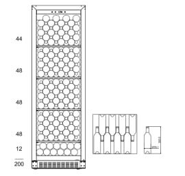 (Outlet) - Vinlagringsskap - Velvet 125 Glass 