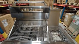 (Outlet) - Pure - Fritstående gasgrill med 4 blus og infrarød sidebrænder - Rustfri