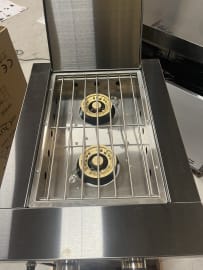 (Outlet) - Black Collection - Modul med dubbla sidobrännare 