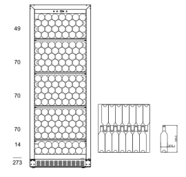 (Outlet) - Vinopbevaringsskab - Velvet 220 Glass 