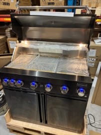 (Outlet) - Black Collection - Freistehender Gasgrill mit 6 Brennern und Infrarotbrenner