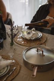  Traktørpanne med lokk 28 cm - Rustfri