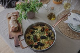 Sautépfanne mit Deckel 28 cm – Edelstahl