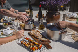 Gryta med lock 24 cm / 5,65 liter - Rostfri 