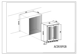 (Outlet) - Innbyggbar Vin- og ølskap - Arctic Collection 60 Duo Fullglass Black