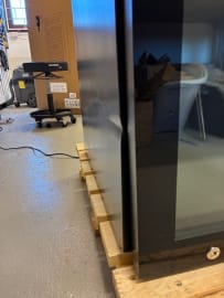 (Outlet) - Frittstående vinskap - WineExpert 126 Fullglass Black 