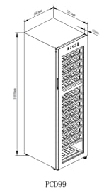 Freistehender Weinkühlschrank - Polar Collection 99