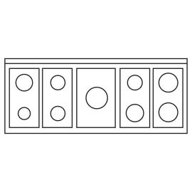 dolce-vita-gaskomfur-150-cm-2-ovne-sort-messing