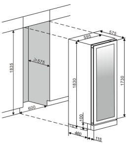 cave-a-vin-encastrable-winecave-187-anthracite-black