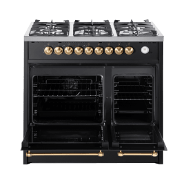 cuore-piano-de-cuisson-a-gaz-90-cm-2-fours-noir-laiton-brosse