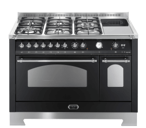 piano-de-cuisson-dolce-vita-120-cm-2-fours-noir-chrome-gaz-induction
