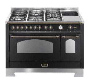 dolce-vita-komfur-med-kombinationskogeplade-120-cm-2-ovne-sort-bronze