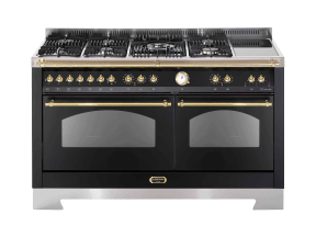 dolce-vita-gasherd-150-cm-2-backofen-schwarz-messing
