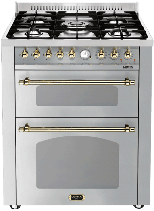 piano-de-cuisson-dolce-vita-70-cm-2-fours-acier-inoxydable-laiton-gaz