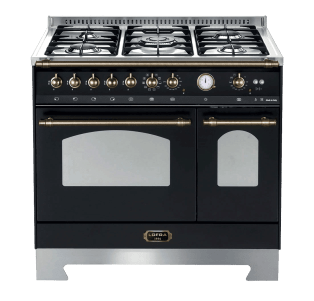 dolce-vita-gasskomfyr-90-cm-2-ovner-svart-bronse