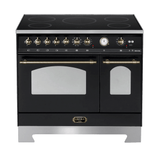 dolce-vita-induksjonskomfyr-90-cm-2-ovner-svart-bronse-for-integrering-i-kjokkenoy