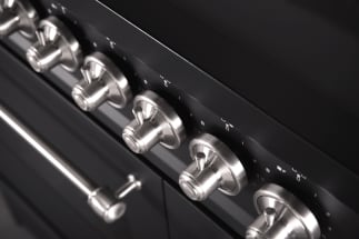 Cuore - Piano de cuisson à induction 90 cm (2 fours) (Noir/Acier brossé)