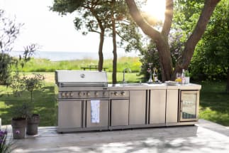 Stainless Collection - Fritstående udekøkken - Florida (Rustfri)