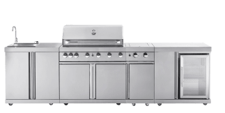 Stainless Collection - Fritstående udekøkken - Florida (Rustfri)