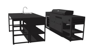 Nordic Line - Free-standing outdoor kitchen - Aarhus (Black)