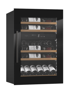Integroitava viinikaappi - WineKeeper 49D Fullglass Black 