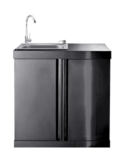 Black Collection - Module with sink unit and storage cabinet