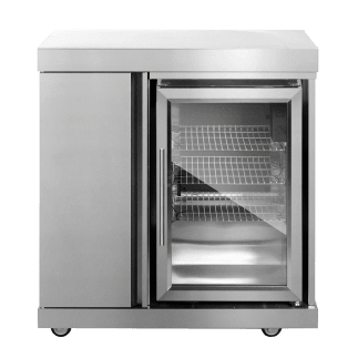 Stainless Collection - Modul med køleskab og opbevaringsskab