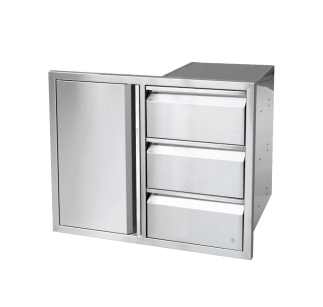 Folkunga - Built-in - Innbyggbar trippelskuff med skap