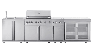 Stainless Collection - Fritstående udekøkken – Wisconsin  (Rustfri)