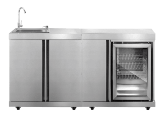 Stainless Collection - Køleskab og vask - Duo-pakke