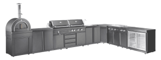 Black Collection - Fritstående udekøkken - Washington 