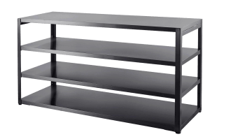 Nordic Line - Side table with shelving 180 cm (Black)