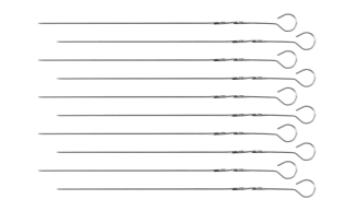 Flat grill skewers "Paddle skewers" - 10 pcs. with case