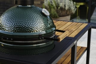 Kamado grill / Keramisk grill med arbejdsbænk og opbevaringshylder - XLarge