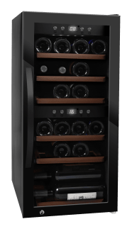 (Outlet) - Frittstående vinskap - WineExpert 24 Fullglass Black 
