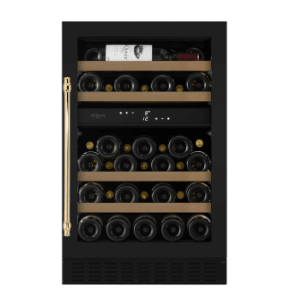 Innbyggbart vinskap - WineCave 700 50D Anthracite Black - Messinghåndtak