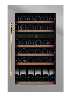 Einbau-Weinkühlschrank - WineKeeper 49D Stainless - Messinggriff 