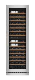 Einbau-Weinkühlschrank - WineCave 187 Stainless - Messinggriff 