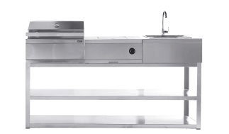Nordic Line - Free-standing outdoor kitchens - Visby (Stainless) 