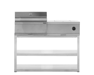 Nordic Line - Free-standing charcoal grill with side burner - Stainless