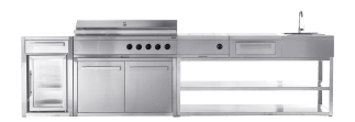 Myoutdoorkitchen - Nordic Line - Free-standing outdoor kitchen - Helsinki (Stainless)