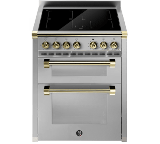 Ascot - Combi-Steam - Induktionsspis 70 cm (2 ugnar) (Rostfri/Mässing)