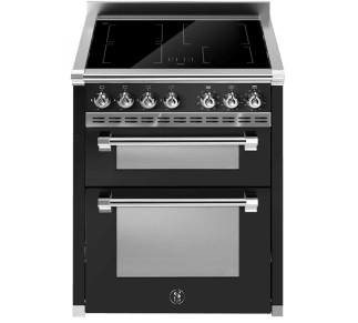 Ascot - Combi-Steam - Induktionsspis 70 cm (2 ugnar) (Nero/Chrome)