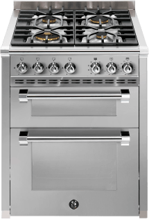 Ascot - Combi-Steam - Gasspis 70 cm (2 ugnar) (Rostfri/Krom)