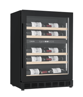 Cantinetta vino da incasso - Arctic Collection 60D Shallow - Fullglass Black