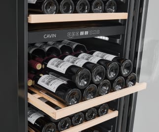 Innbyggbart vinskap - Arctic Collection 151D Fullglass black