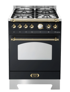 Piano de cuisson - Dolce Vita 60 cm (1 four) (Noir/Laiton) Gaz