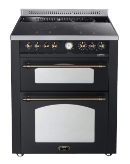Dolce Vita - Induksjonskomfyr 70 cm (2 ovner) (Svart/Bronse) 