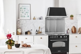 Dolce Vita - Induktionsspis 90 cm (1 ugn) (Svart/Krom) 
