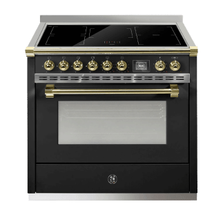 Ascot - Combi-steam - Induktionsspis 90 cm (1 ugn) (Nero/Brass) 